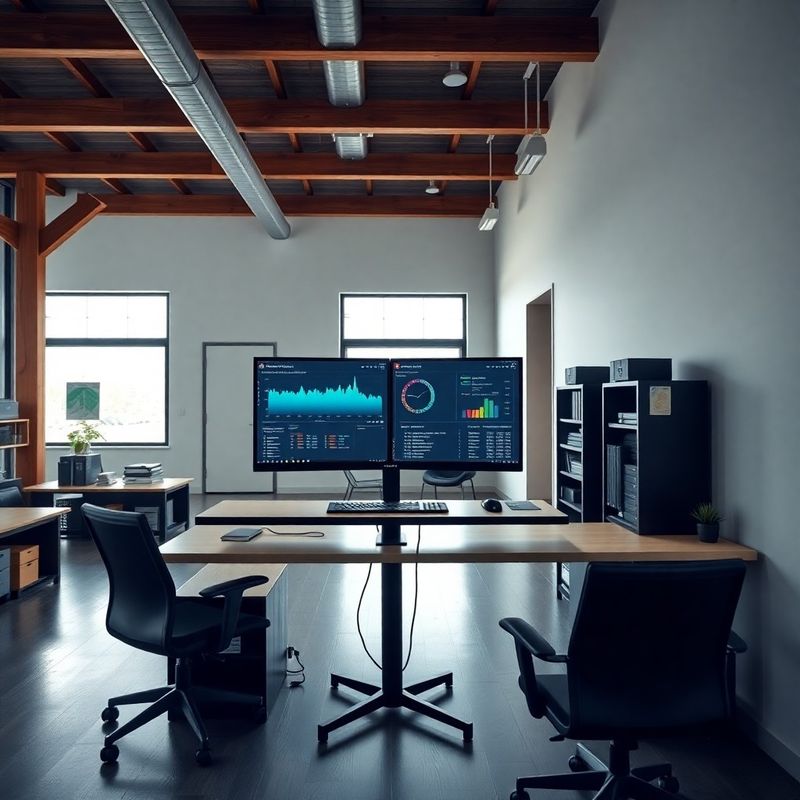 Interior of the Novaivivid Vancouver office with a tracking dashboard